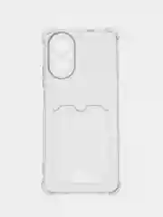 Прозрачный чехол для Realme C67 4G (Реалми С67 4Джи) с карманом для карт, прозрачный