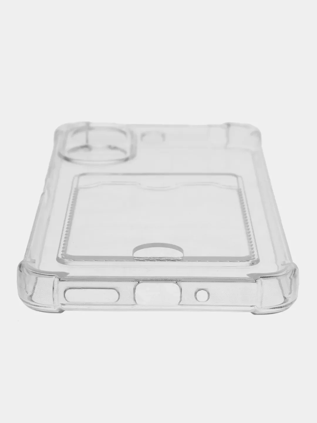 Прозрачный чехол для Xiaomi Redmi 13C / Poco C65 (Сяоми Редми 13С / Поко С65) с карманом для карт