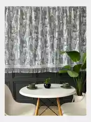Тюль на кухню короткая 300x150