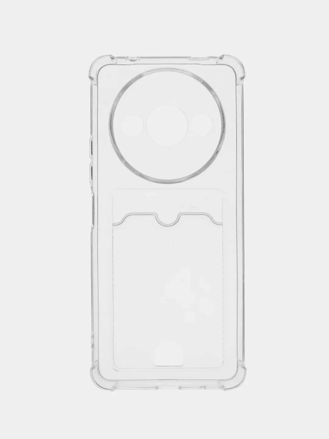 Прозрачный чехол для Xiaomi Redmi A3 / Poco C61 (Сяоми Редми А3 / Поко С61) с карманом для карт