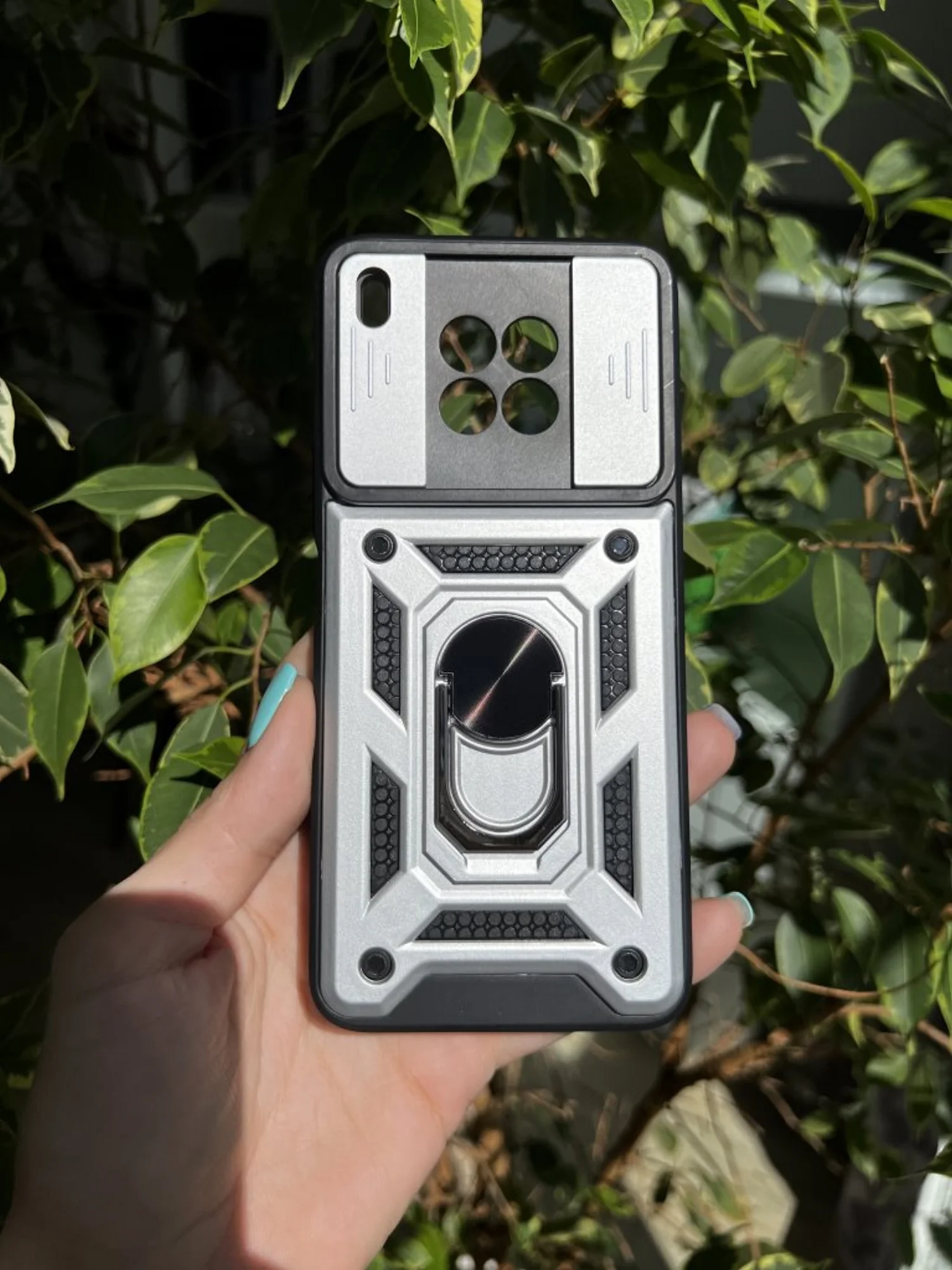 Серебряный чехол противоударный armors для Honor 50 Lite и Nova 8i / Хонор 50 Лайт и Нова 8i