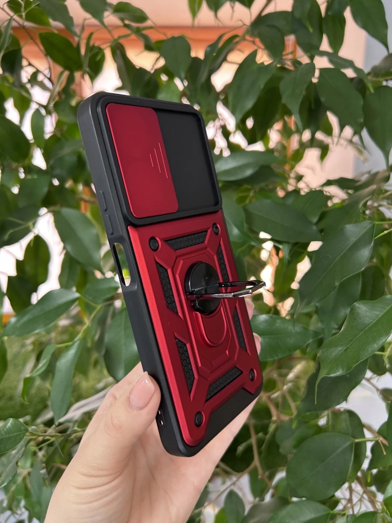 Красный чехол противоударный armors для Honor X7 / Хонор Х7 с защитой камеры