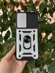 Серебряный чехол противоударный armors для Honor X7 / Хонор Х7 с защитой камеры