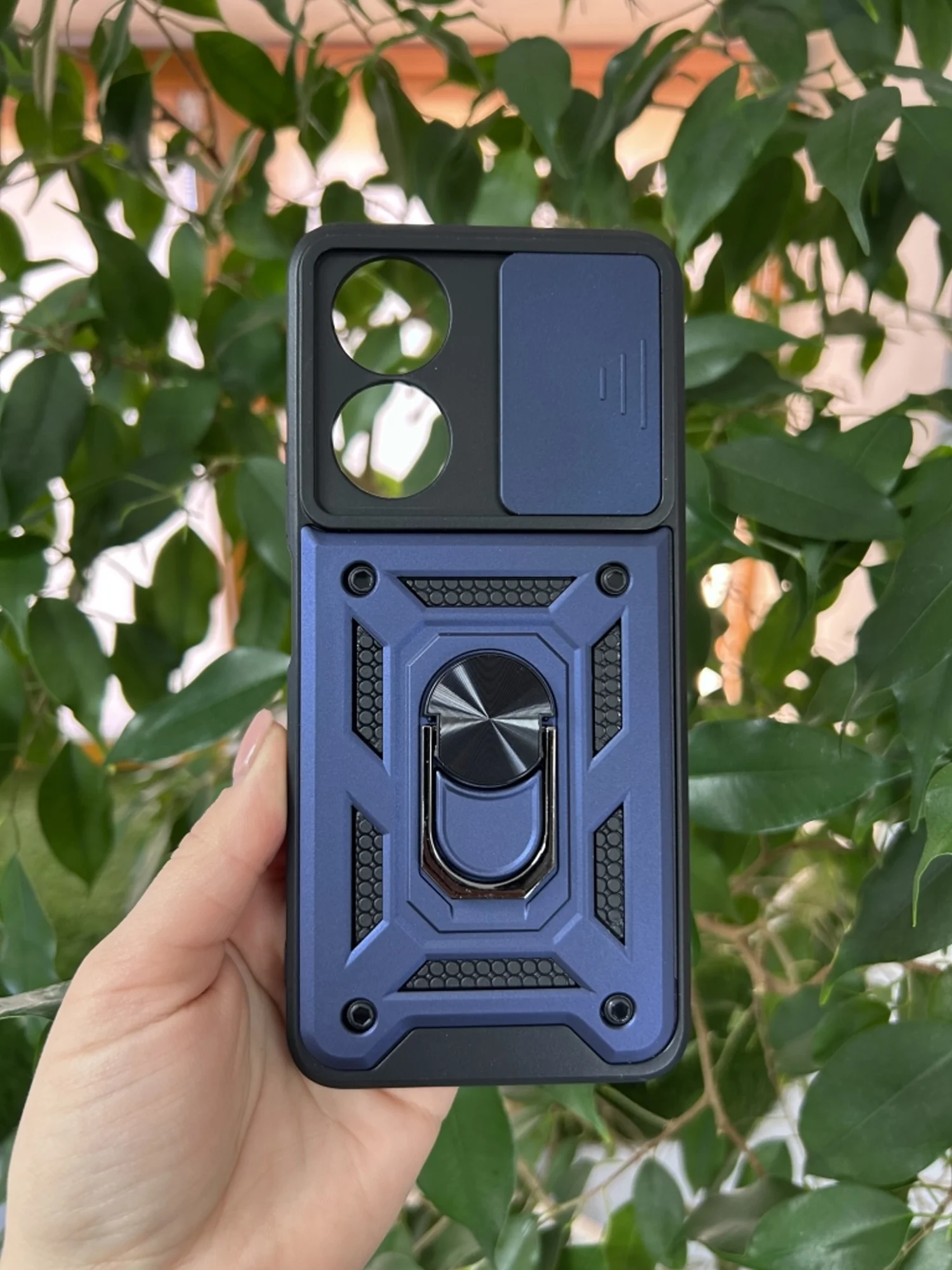 Темно-синий чехол противоударный armors для Honor X7 / Хонор Х7 с защитой камеры