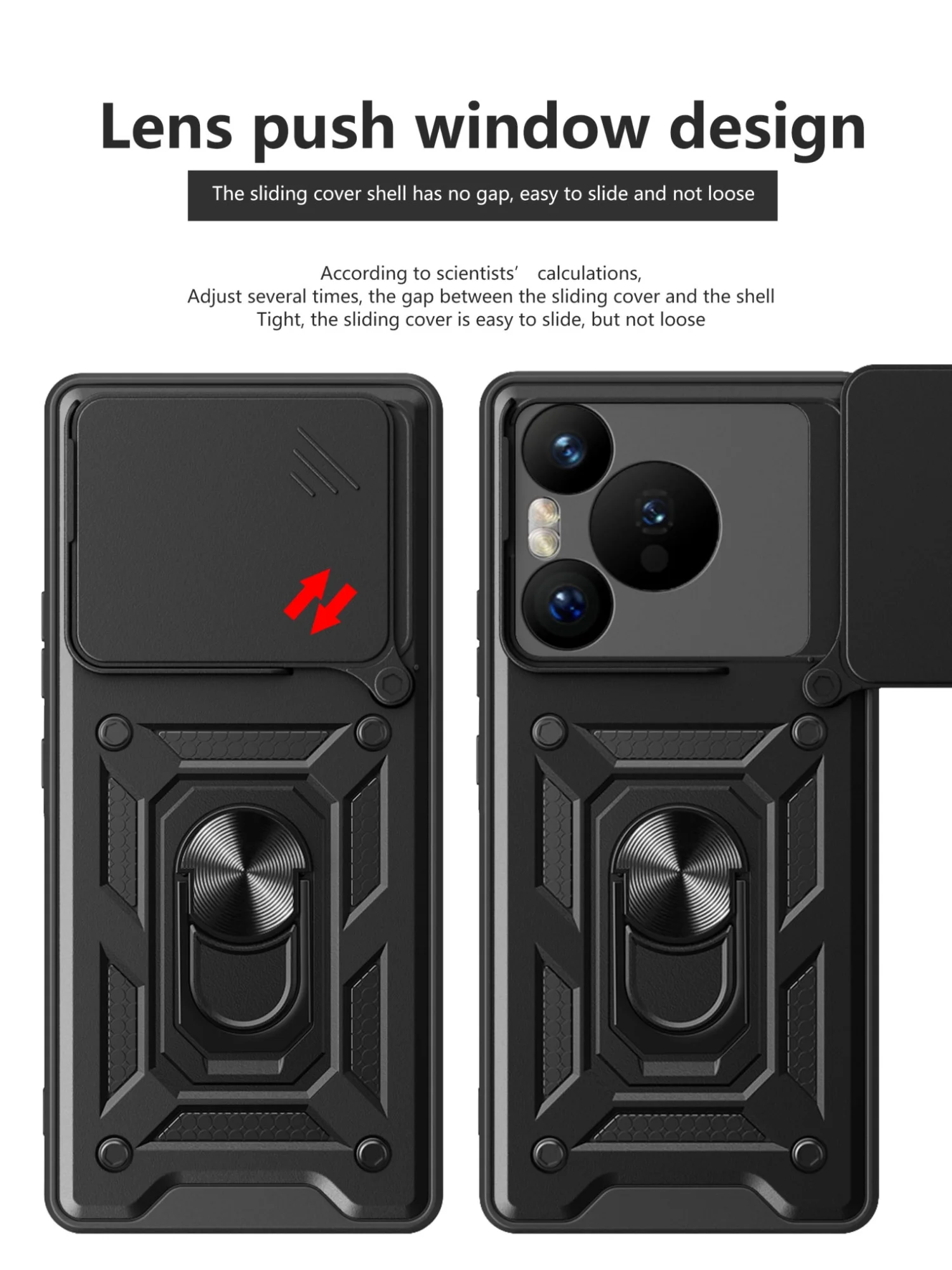 Черный чехол противоударный armors для Huawei Pura 70 / Хуавей Пура 70 с защитой камеры