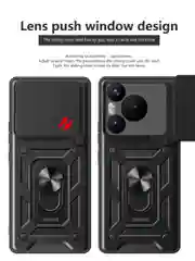 Черный чехол противоударный armors для Huawei Pura 70 / Хуавей Пура 70 с защитой камеры