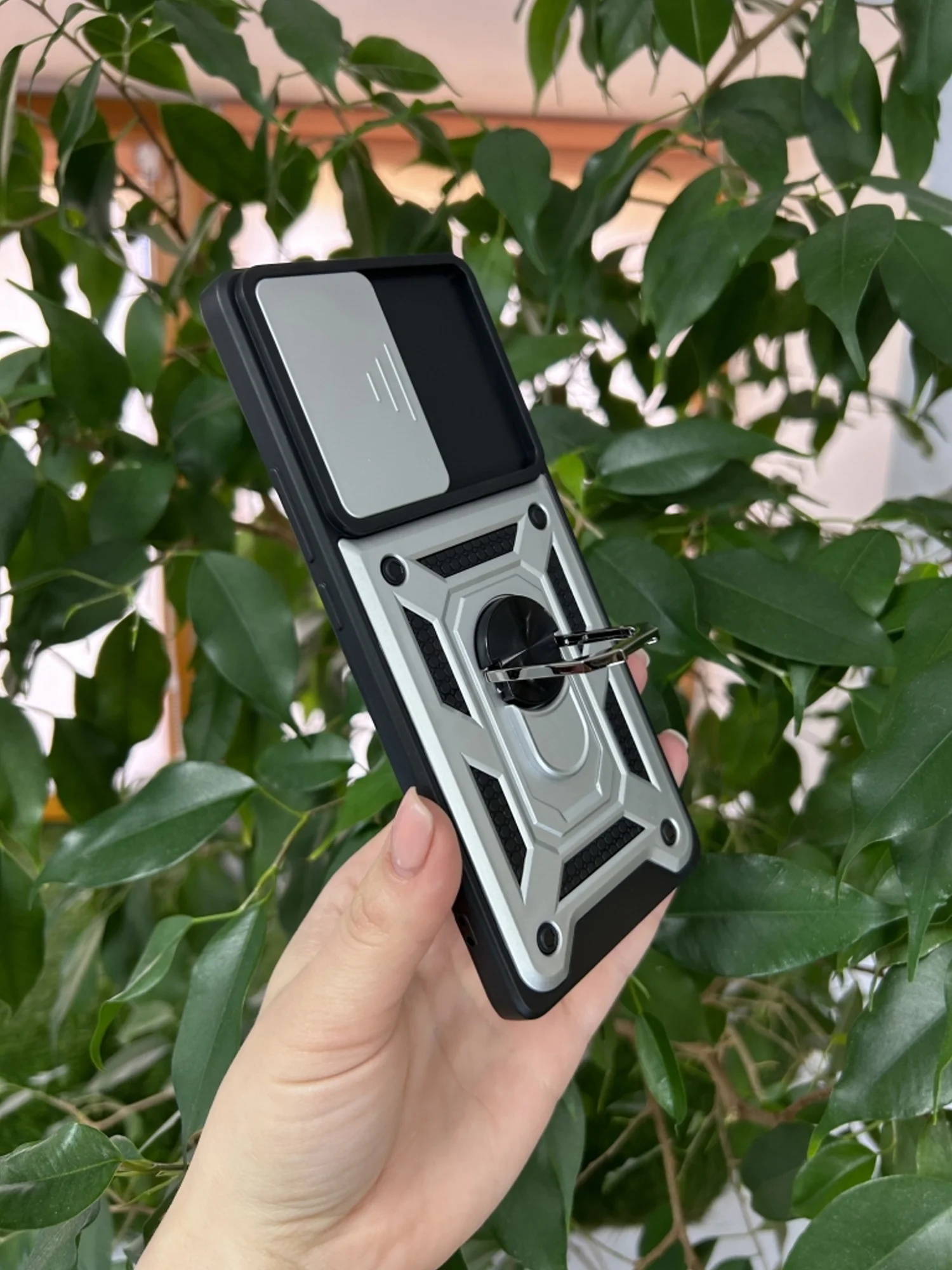 Серебряный чехол противоударный armors для Huawei Nova 10 Pro / Нова 10 Про с защитой камеры