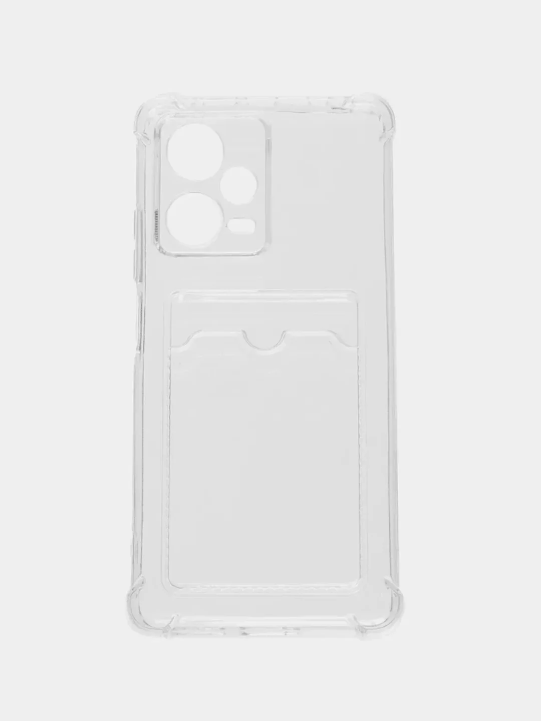 Прозрачный чехол для Xiaomi Redmi Note 12 Pro Plus 5G (Редми Нот 12 Про плюс) с карманом для карт