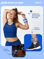 Утяжелители для ног, рук, 1 кг, PROIRON, набор 2 штуки, синие