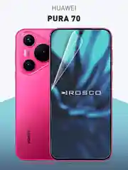 Прозрачный плёнка для Huawei Pura 70 защитная 1-2 шт гидрогелевая ROSCO прозрачная, тонкая, не стекло