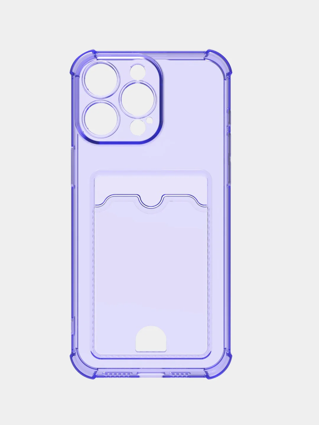 Лавандовый чехол для iPhone 14/ 14Pro / 14Pro Max 15 / 15Pro / 15Pro Max с карманом для карт