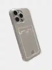 Прозрачный чехол для iPhone  14/ 14Pro / 14Pro Max 15 / 15Pro / 15Pro Max  с карманом для карт