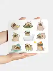 Коврик для компьютерной мыши Мопсы