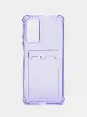 Лавандовый чехол для Xiaomi Redmi Note 12 Pro 4G (Редми Нот 12 Про)  с карманом для карт, прозрачный