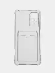 Прозрачный чехол для Xiaomi Redmi Note 12 Pro 4G (Редми Нот 12 Про)  с карманом для карт, прозрачный