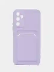 Лавандовый чехол для Samsung Galaxy A15 ( Самсунг Галакси A15) c карманом для карт
