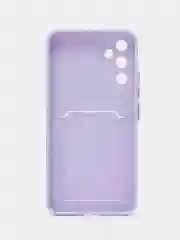 Лавандовый чехол для Samsung Galaxy A15 ( Самсунг Галакси A15) c карманом для карт