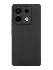 Черный чехол для Xiaomi Redmi Note 13 Pro 5G/ Poco X6 силиконовый BROSCORP с текстурой карбон