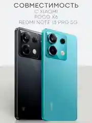 Прозрачный 1-2 шт защитная плёнка для Xiaomi Redmi Note 13 Pro 5G, POCO X6 гидрогелевая BROSCORP