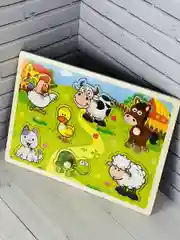 Деревянный пазл рамка-вкладыш домашние животные игра