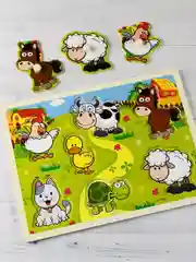 Деревянный пазл рамка-вкладыш домашние животные игра