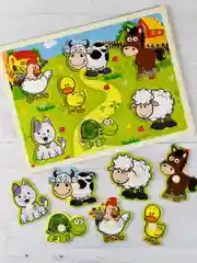 Деревянный пазл рамка-вкладыш домашние животные игра