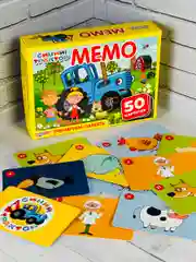 Мэмори карточная игра мемо Синий трактор Мультгерои для мальчиков