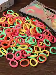 Индиго резинки для волос для девочки цветные в зип пакете 70шт