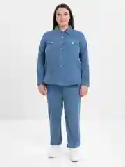 Костюм брючный, вельветовый, большие размеры