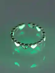 Зеленый светящееся кольцо "Сердце"