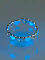 Синий светящееся кольцо "Сердце"
