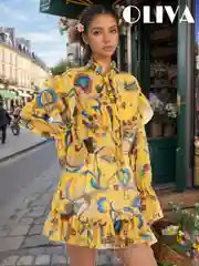 Желтый платье женское