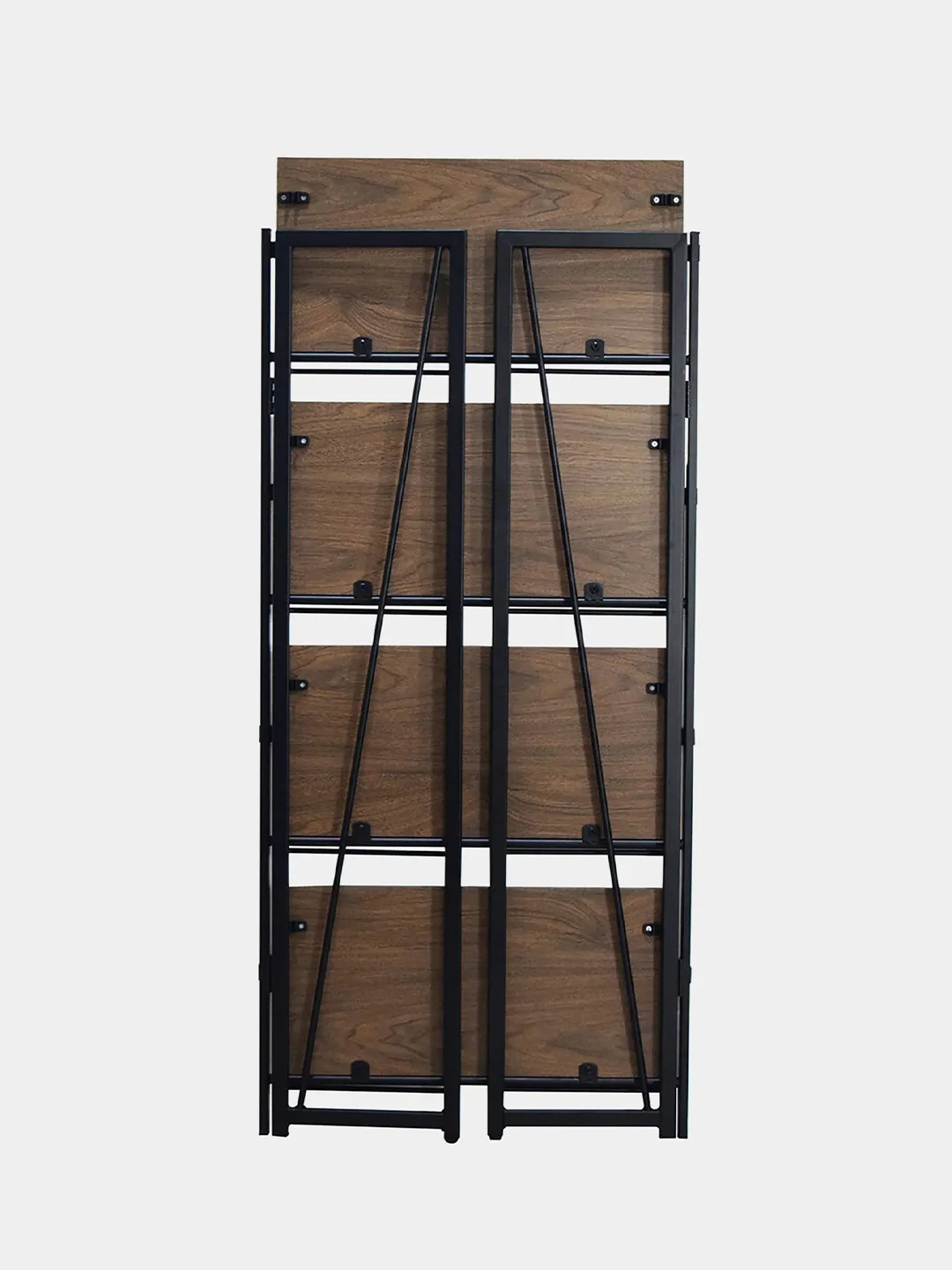 Стеллаж на металлокаркасе "BRABIX LOFT SH-001", 600х300х1250 мм, складной, цвет морёный дуб, 641228