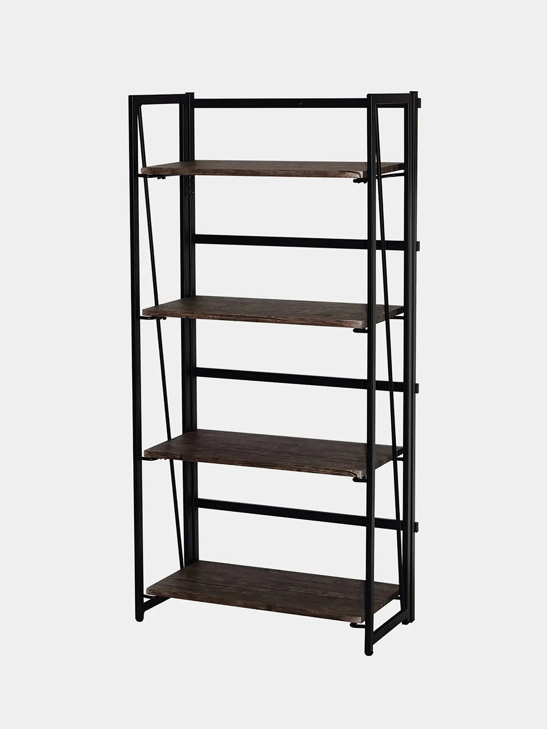 Стеллаж на металлокаркасе "BRABIX LOFT SH-001", 600х300х1250 мм, складной, цвет морёный дуб, 641228