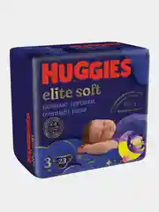 Подгузники трусики Huggies Elite Soft ночные 6-11кг, 3 размер, 23шт