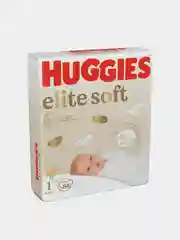 Подгузники для новорожденных "Huggies Elite Soft" 1, 3-5 кг, 84 штуки