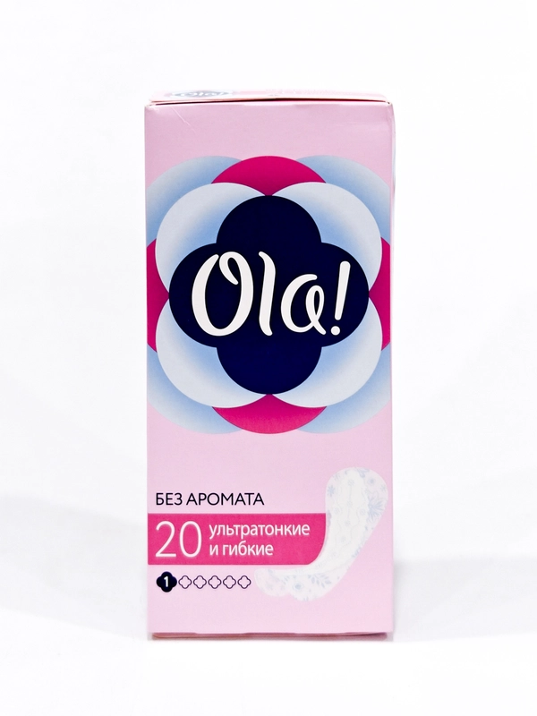 Прокладки ежедневные OLA! тонкие стринг-мультиформ "Без аромата", 20 штук