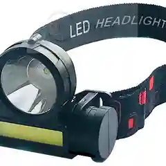Черный налобный фонарь HEADLIGHT NO 108 3W LED+COB
