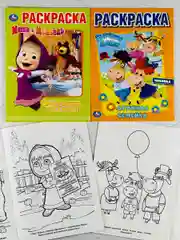 Книжка для малышей Роспись Буренка Даша Маша Медведь мульт