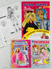 Книжка для девочек Барби учим буквы цифры принцесса фея