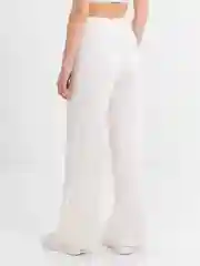 Белый брюки кюлоты из плотной ткани