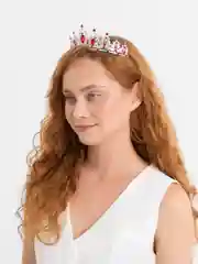 Красный корона, диадема свадебная для невесты на голову