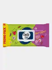 Влажные салфетки Emily Style "Для всей семьи", упаковка с клапаном, 100+20 штук