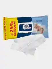 Влажные салфетки Emily Style "Детские", упаковка с клапаном, 80 +20 штук