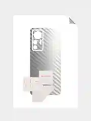 Серебряный защитная пленка для Xiaomi 12T Pro под карбон, кожу, назад, на зад