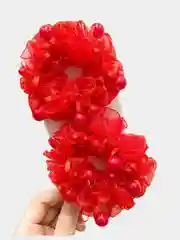Красный резинки детские для волос 2 штуки