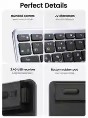 Беспроводная клавиатура UGREEN KU005 Ultra Slim Wireless Keyboard (2.4GHz / Bluetooth 5.0)
