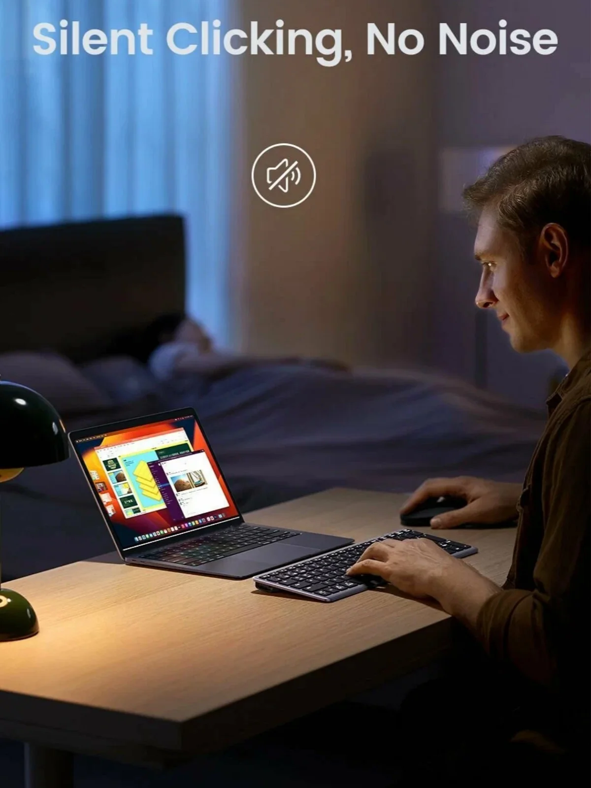 Беспроводная клавиатура UGREEN KU005 Ultra Slim Wireless Keyboard (2.4GHz / Bluetooth 5.0)