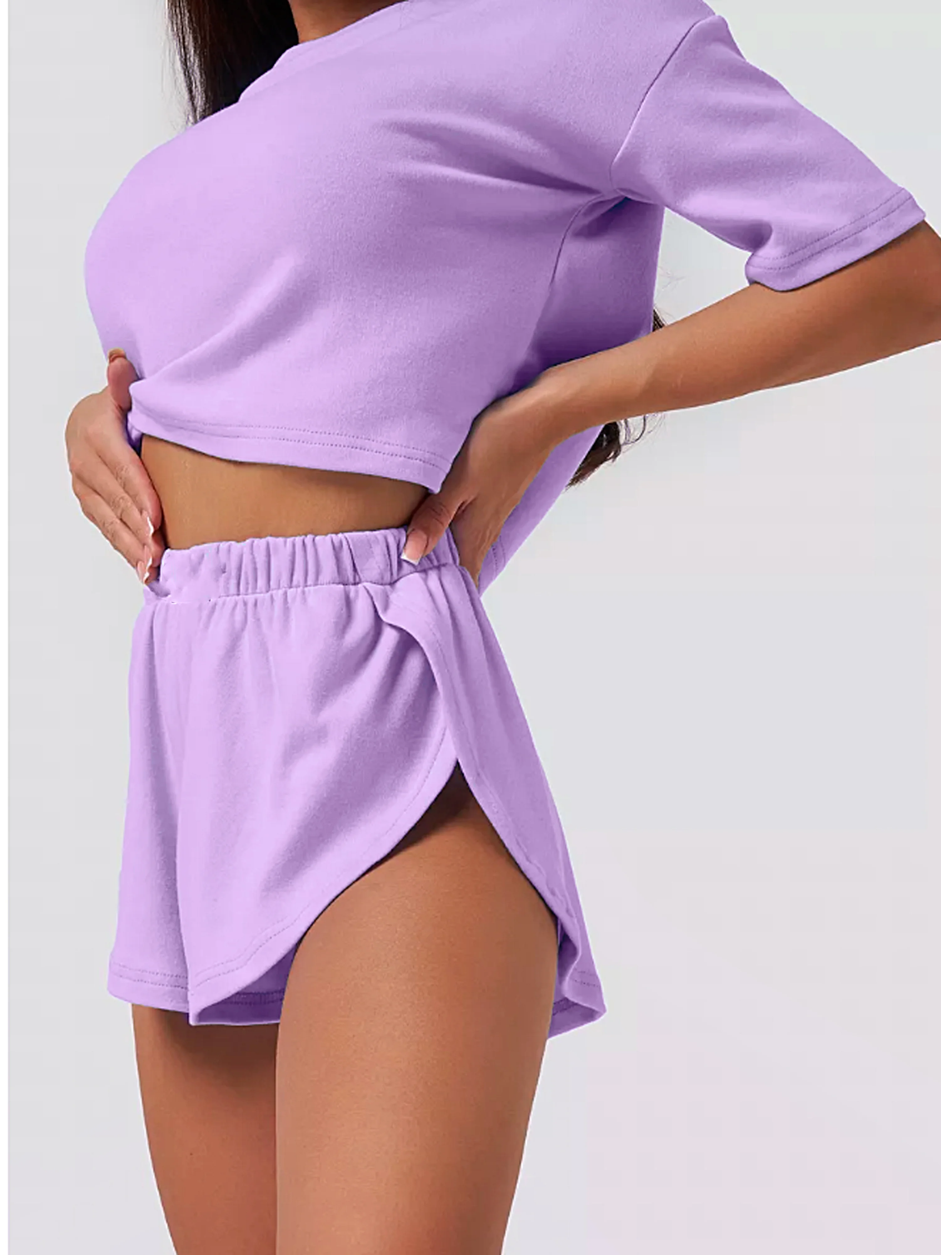Пижама женская с шортами хлопок, XL, Костюм домашний