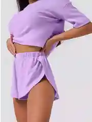 Пижама женская с шортами хлопок, XL, Костюм домашний